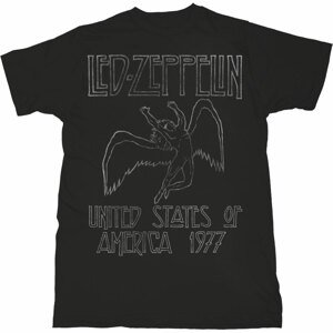 Led Zeppelin tričko USA '77. Čierna XL