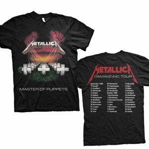 Metallica tričko Master of Puppets European Tour '86. Čierna M