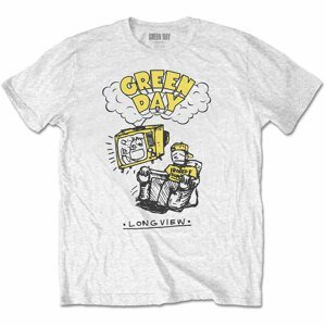 Green Day tričko Longview Doodle Biela XL
