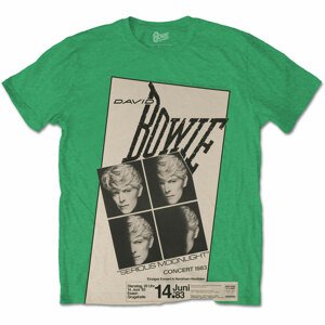 David Bowie tričko Concert '83 Zelená XS