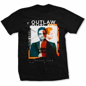 Johnny Cash tričko Outlaw Photo Čierna L