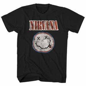 Nirvana tričko Distressed Logo Čierna S