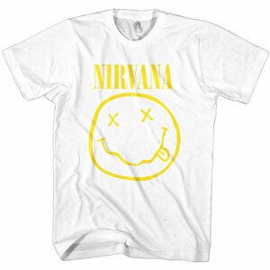 Nirvana tričko Yellow Smiley Biela S