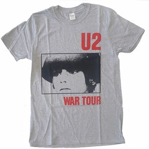 U2 tričko War Tour Šedá S