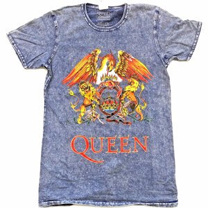 Queen tričko Classic Crest Modrá XXL