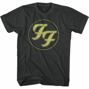 Foo Fighters tričko Gold FF Logo Čierna L