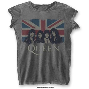 Queen tričko Vintage Union Jack Šedá XXL