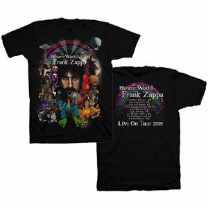 Frank Zappa tričko Bizarre World Of… 2019 Tour Čierna XS