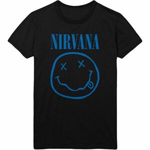 Nirvana tričko Blue Smiley Čierna M