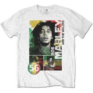Bob Marley tričko 56 Hope Road Rasta Biela L