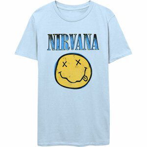 Nirvana tričko Xerox Smiley Blue Modrá S