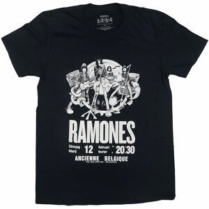 Ramones tričko Belgique Čierna XXL