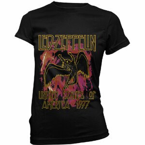 Led Zeppelin tričko Black Flames Čierna XL