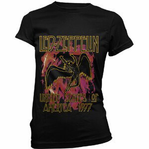 Led Zeppelin tričko Black Flames Čierna XXL