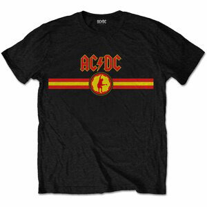 AC/DC tričko Logo & Stripe Čierna S