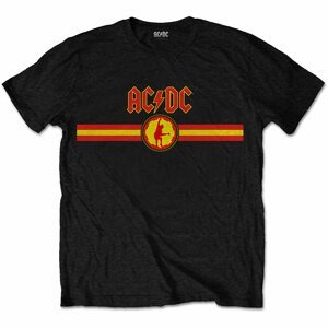 AC/DC tričko Logo & Stripe Čierna XXL
