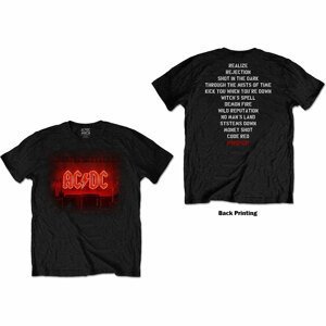 AC/DC tričko Dark Stage/Tracklist Čierna S
