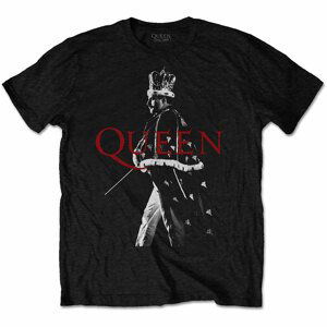 Queen tričko Freddie Crown Čierna M