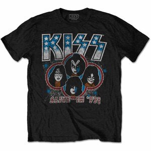 Kiss tričko Alive In '77 Čierna S