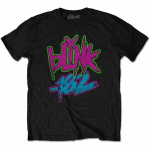 Blink 182 tričko Neon Logo Čierna L