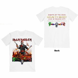 Iron Maiden tričko Legacy of the Beast Live In Mexico City Biela XL