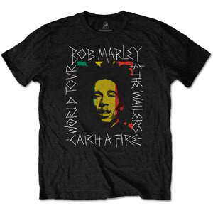 Bob Marley tričko Rasta Scratch Čierna M