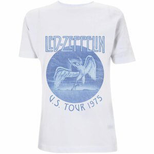 Led Zeppelin tričko Tour '75 Blue Wash Biela M