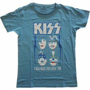 Kiss tričko Made For Lovin' You Modrá XS