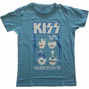 Kiss tričko Made For Lovin' You Modrá S