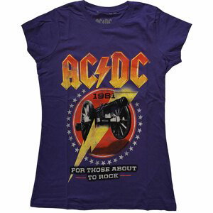 AC/DC tričko For Those About To Rock '81 Fialová S