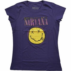 Nirvana tričko Xerox Smiley Pink Fialová S