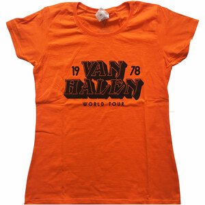 Van Halen tričko World Tour '78 Oranžová XS