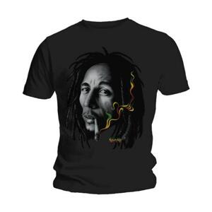 Bob Marley tričko Rasta Smoke Čierna XL