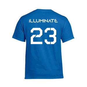 ILLUMINATE tričko 23 White print Royal M