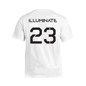 ILLUMINATE tričko 23 Black print Biela L