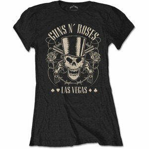 Guns N’ Roses tričko Top Hat, Skull & Pistols Las Vegas Čierna S