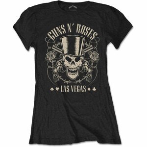 Guns N’ Roses tričko Top Hat, Skull & Pistols Las Vegas Čierna M