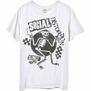 Social Distortion tričko Speakeasy Checkerboard Biela XL