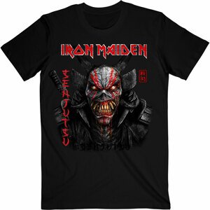 Iron Maiden tričko Senjutsu Black Cover Vertical Logo Čierna M