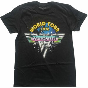 Van Halen tričko World Tour '78 Full Colour Čierna XL