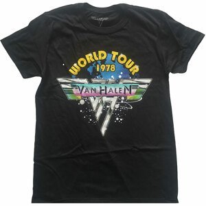 Van Halen tričko World Tour '78 Full Colour Čierna XXL