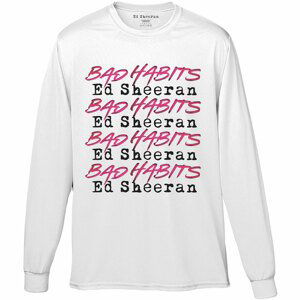 Ed Sheeran tričko Bad Habits Stack Biela M