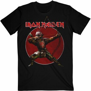 Iron Maiden tričko Senjutsu Eddie Archer Red Circle Čierna S