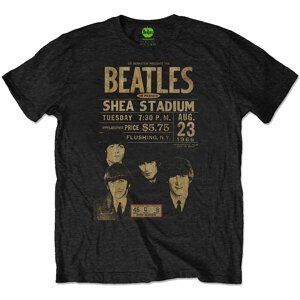 The Beatles tričko Shea '66 Čierna XL