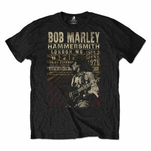 Bob Marley tričko Hammersmith '76 Čierna M