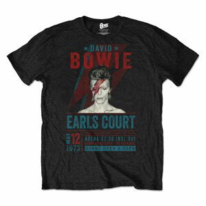 David Bowie tričko Earls Court '73 Čierna S