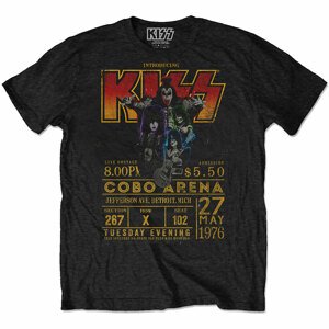 Kiss tričko Cobo Arena '76 Čierna XL