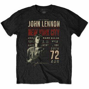John Lennon tričko NYC '72 Čierna S