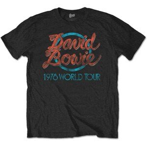 David Bowie tričko 1978 World Tour Čierna XL