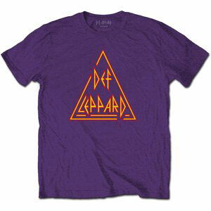 Def Leppard tričko Classic Triangle Logo Fialová XL